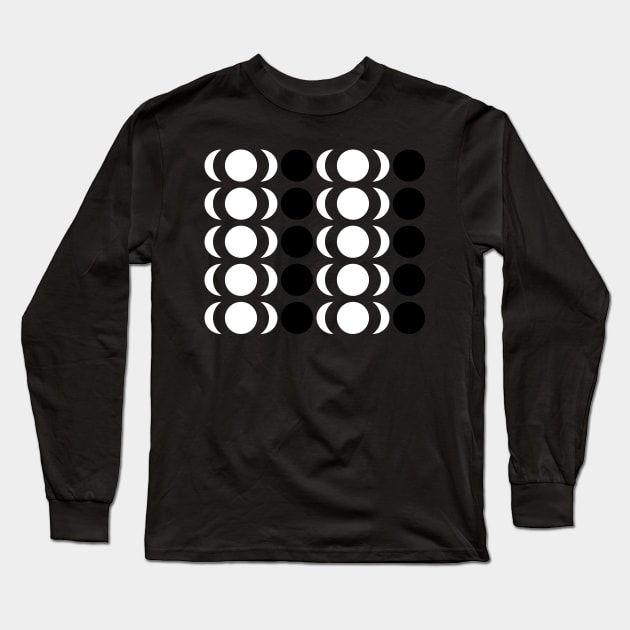 Moon Phases Long Sleeve T-Shirt by yayor